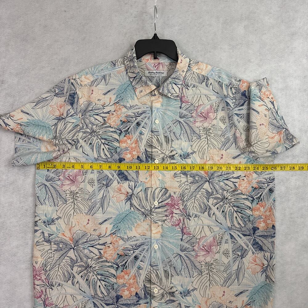Tommy Bahama Camp Shirt Mens XL IslandZone Glow Palms Floral Performance - Picture 6 of 8